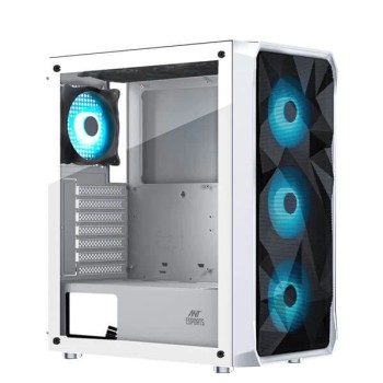Ant Esports ICE-112 Auto RGB White Mid Tower Cabinet